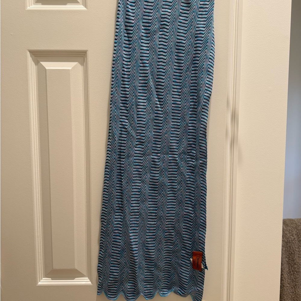 Missoni Blue Chevron Patterned Women's Scarf or wrap